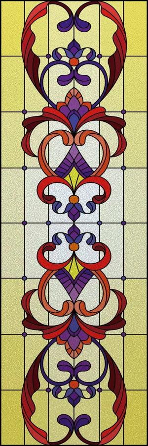 Frosted Stained Glass Window Film, Customized  Static Cling,,Privacy, European Style ,For Office, Bathroom Home Decor