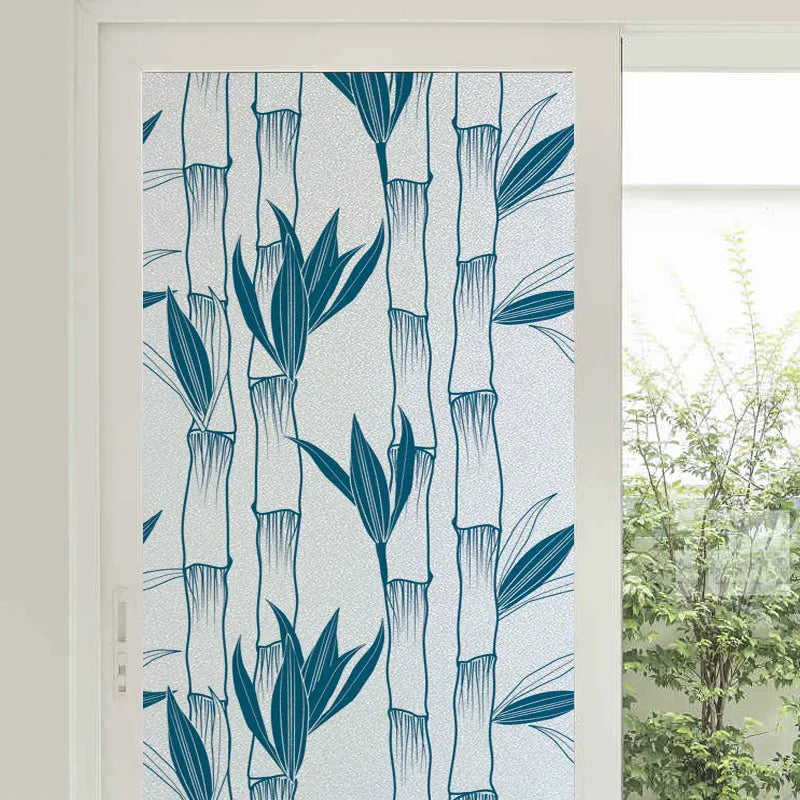 Custom Stained Glass Window Films,Frosted sticker,Privacy Static Cling Flower Fruit Trees For Bathroom Sliding door Home Office