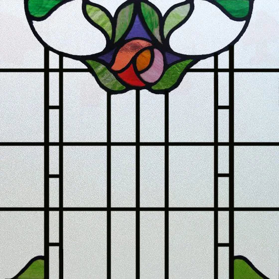 Stained Glass Window Film Frosted Glass Sticker,Custom made to fit any Window Size or Shape,Kitchen Bathroom Door Home Decor