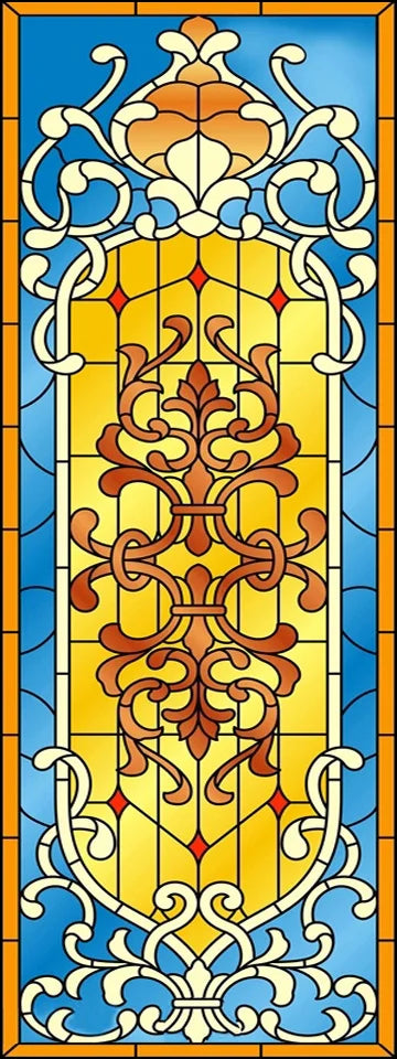 Custom Stained Glass Window Films,Frosted sticker,Privacy Static Cling Church Style For Bathroom Sliding door Home Office