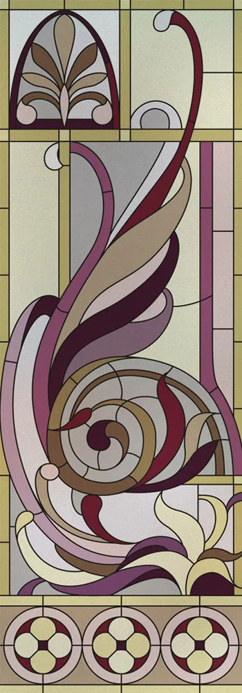 Custom Size Stained Glass Window Film Frosted Privacy Static Cling Geometric Pattern Stickers Shower Kitchen Office Home Decor