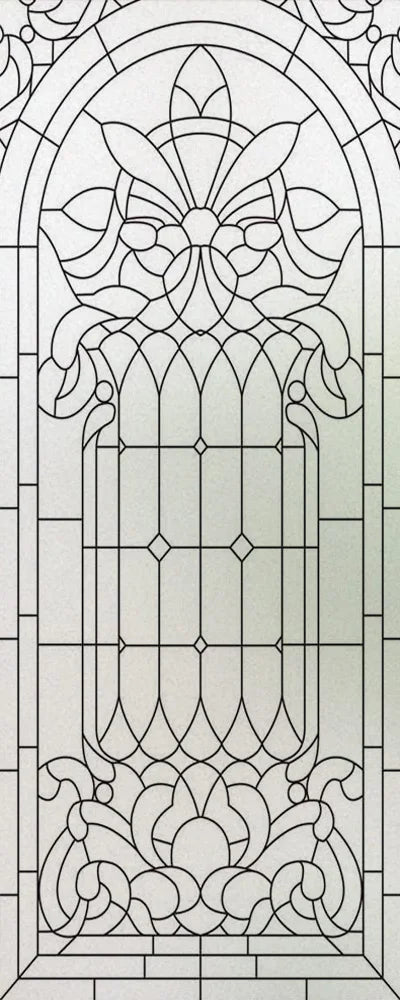 Custom Size Stained Glass Window Film,Frosted Privacy, Static Cling, Door Sticker,Kitchen, Bathroom, Home Decor