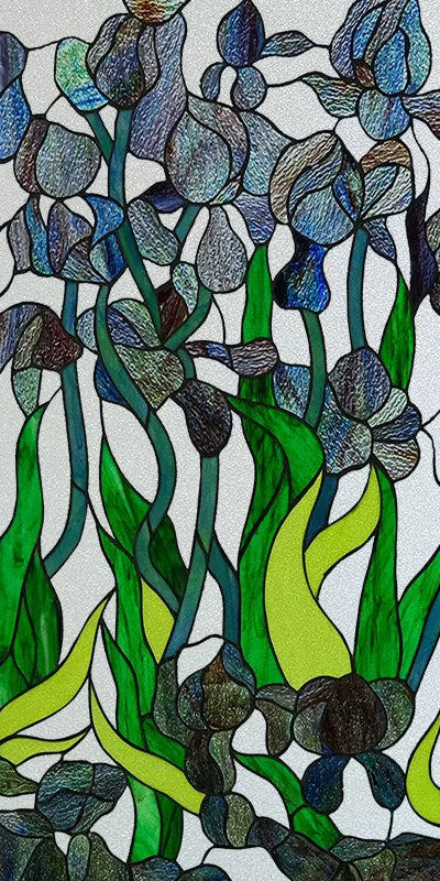 Custom Stained Glass Window Films,Frosted sticker,Privacy Static Cling Flower Fruit Trees For Bathroom Sliding door Home Office