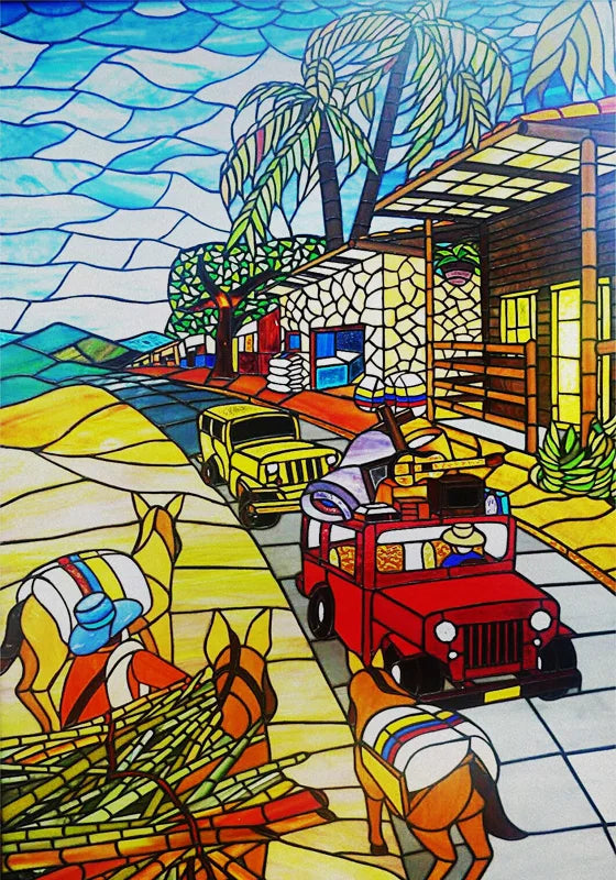 Stained Glass Wndow Film Frosted Glass Sticker Forest Custom Size Castle Cartoon For Kids Room Door Poster Home Decor