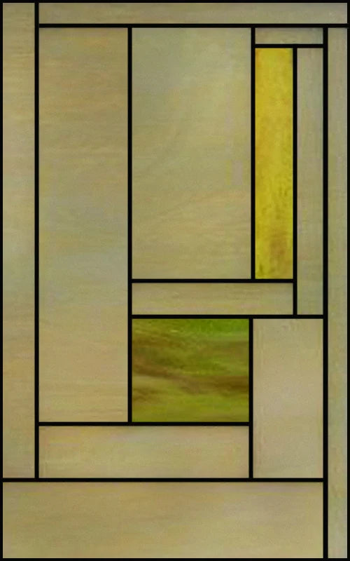 Frosted Stained Glass Window Film, Customized Privacy, Static Cling,Arts and Crafts, Prairie, Art ,Office, Home Decor