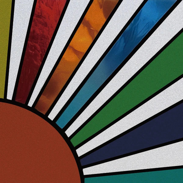 European Church Mosaic Stained Glass Films,Window Stickers Static Cling,Sun, Mosaic, Custom made to fit any Window Size or Shape