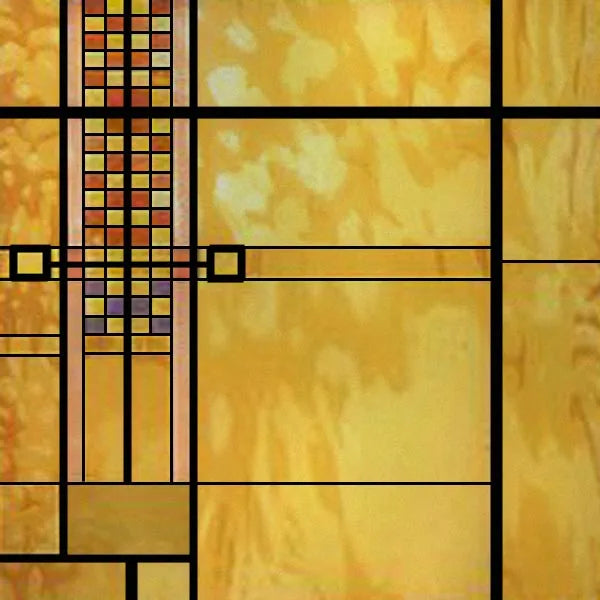 Custom size Window Film Stained Glass Films Square Window Sticker Retro Privacy Frosted Static Cling Home Decor  for Glass Door