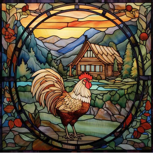 Stained Glass Window Film,Frosted Static Cling,Custom made to fit Window Size or Shape,Kitchen Bathroom Door Decor Peacock birds