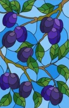 Custom Size Stained Glass Window Film Fruit Pattern Grape Mango Watermelon For Rectangular Shape Glass Office Door Home Decor