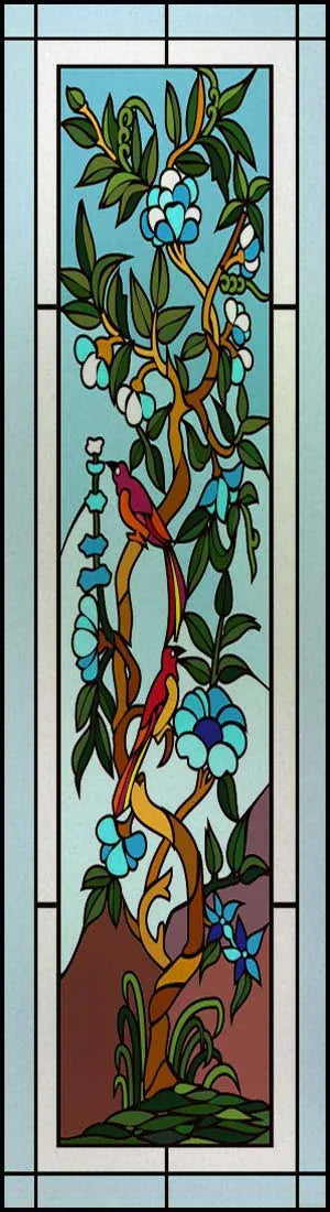 Customized Frosted Stained Glass Window Film, Church Static Cling,Privacy Retro Sticker, for Kitchen, Office, Home Decor