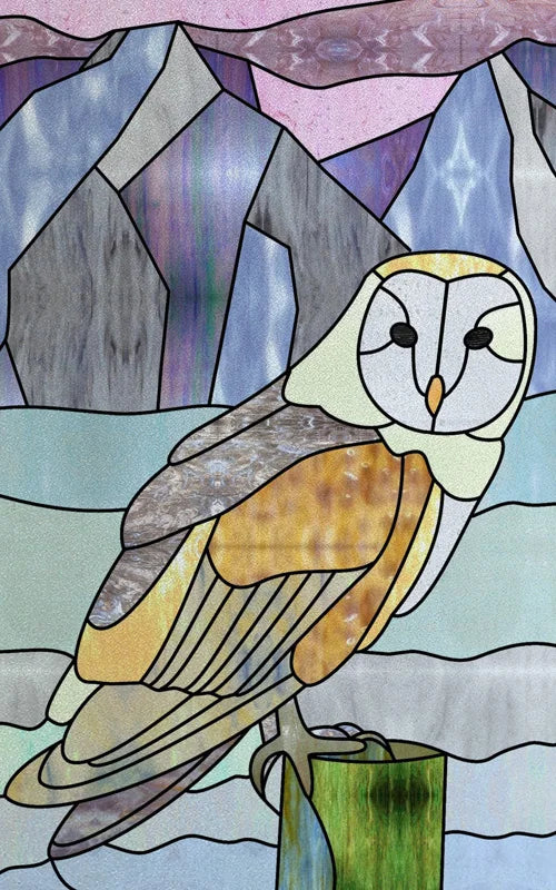 Custom Size Glass Window Film Static Cling Frosted Glass Films Stickers For Bathroom Kitchen Door Birds Heron Parrot Owl