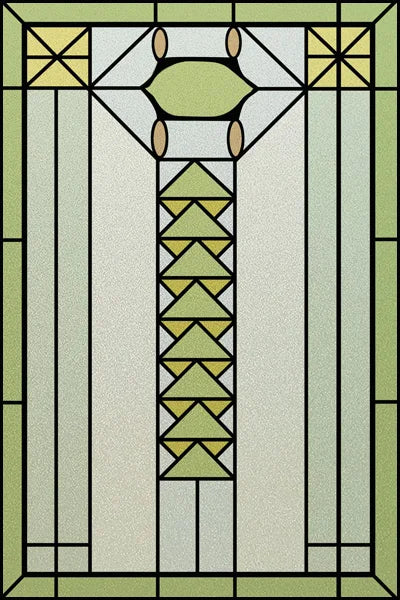 Custom Size Stained Glass Window Film Frosted Privacy Static Cling Retro Prairie Style Stickers Shower Kitchen Office Home Decor