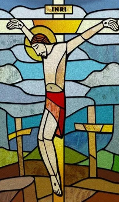 Window Film Frosted Stained Glass Films Customized, Frosted Stained Window Sticker Chuch Style Jesus/Christ Painting