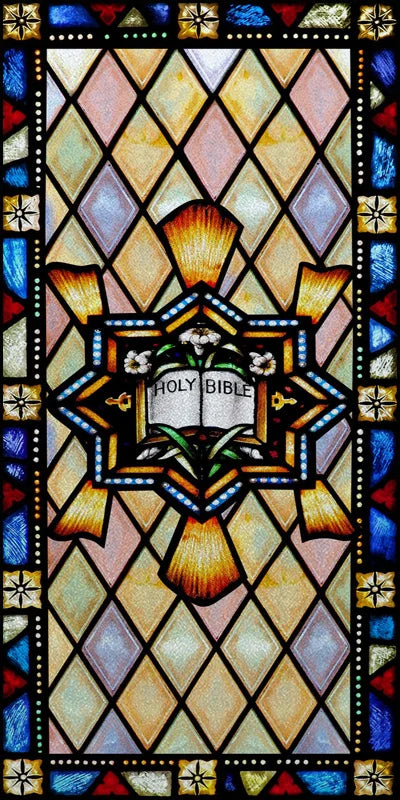 Custom Size Stained Glass Window Film, Frosted Privacy, Static Cling, Retro Matte Sticker, Bathroom Door, Office, Home Decor