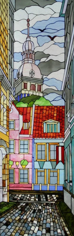 Custom Size Window Film, Stained Glass Films, Frosted Privacy, Retro Church Style, Colorful Door Sticker, Shower, Bathroom