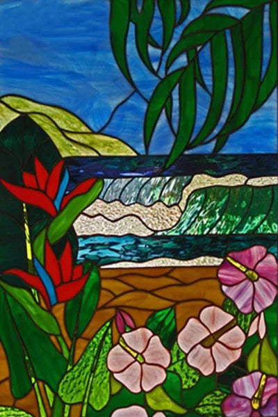 Custom size Glass Films,Stained Glass Stickers Static Cling,Frosted Privacy Print Flower,Tree,Rivers For Window Door Home Decor