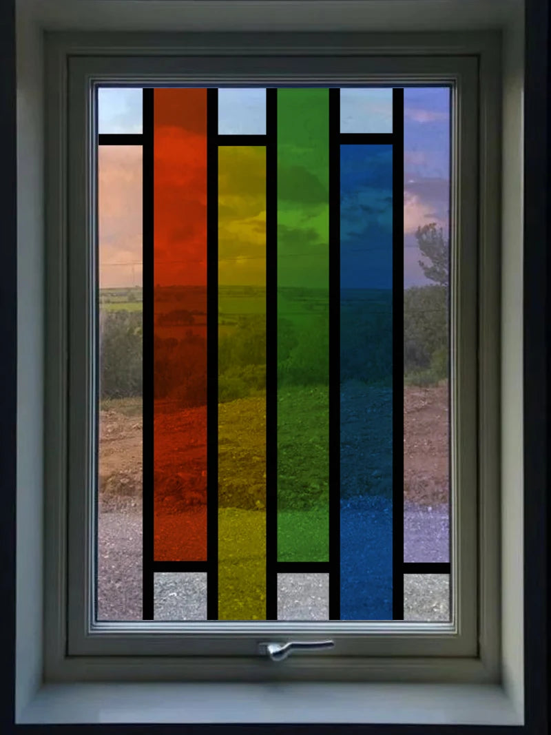 Frosted Stained Glass Window Film, 3D Matte, Transparent,Static Cling,Privacy, Door Sticker,Customized for Office, Home Decor