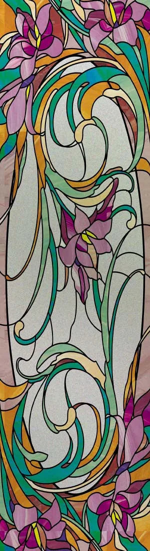 Customized Frosted Stained Glass Window Film, Church Static Cling,Privacy Retro Sticker, for Kitchen, Office, Home Decor