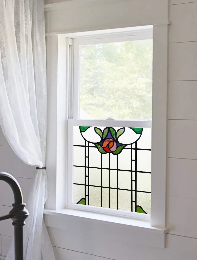 Window Film Frosted Stained Glass Films,Frosted Privacy Static Cling Sticker,Custom For Bathroom Cabinet Door Home Decor