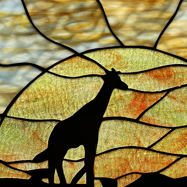 Stained Glass Window Film, Custom Size, Static Cling, Frosted,Cat, Bird, Rabbit Print, Door, Home Decor