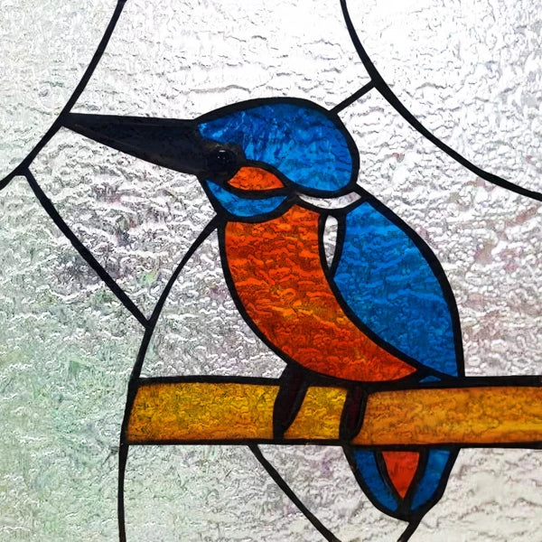 Custom size 3D Matte Window Film Stained Glass Decorative Uv Window Sticker Privacy Frosted Static Cling for Glass,Birds