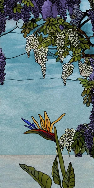 Frosted Stained Glass Window Film, Church Static Cling,Door Sticker,Print SunFlower,Tree,Fruit,Birds,Home Decor, Customized