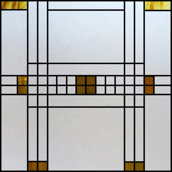 Custom Size Window Film, Stained Glass, Decorative Window Sticker, Privacy Frosted Static Cling, Decal for Glass Door, Office