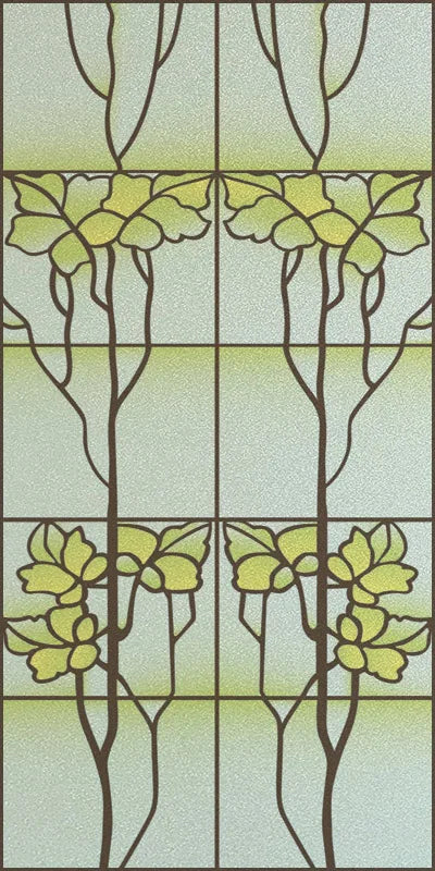 Custom Stained Glass Window Films,Frosted sticker,Privacy Static Cling Flower Fruit Trees For Bathroom Sliding door Home Office