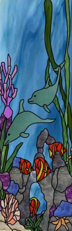 Custom Size Window Film, Stained Glass Films, Frosted Privacy, Retro Church Style, Colorful Door Sticker, Shower, Bathroom