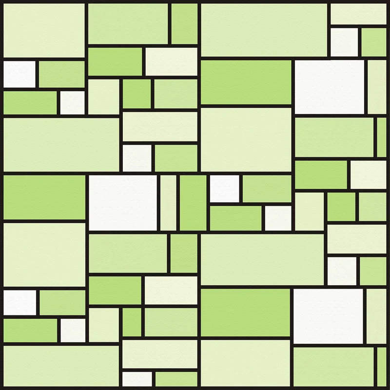 Custom Size Stained Glass Window Film Opaque Frosted Privacy Protection Removable Static Cling Home-Decor Mosaic Window Covering