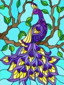 Window Film Stained Glass Stickers,Custom size Static Cling,Frosted Privacy Print Bird,Peacock,Heron,Owl,For Window Home Decor