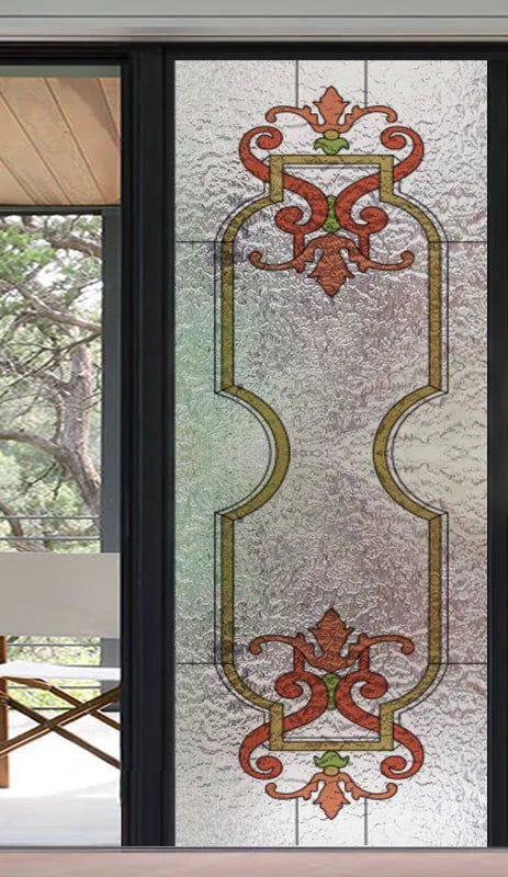 Frosted Stained Glass Window Film, 3D Matte, Static Cling,Privacy, Door Sticker,Customized for Kitchen, Office, Home Decor