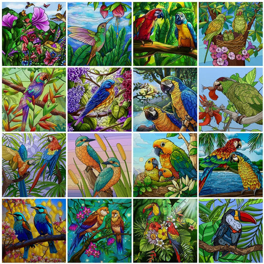 Window Film Frosted Stained Glass Films Static Cling Privacy Door Sticker Kitchen Office Home Decor Birds Peacock Customized