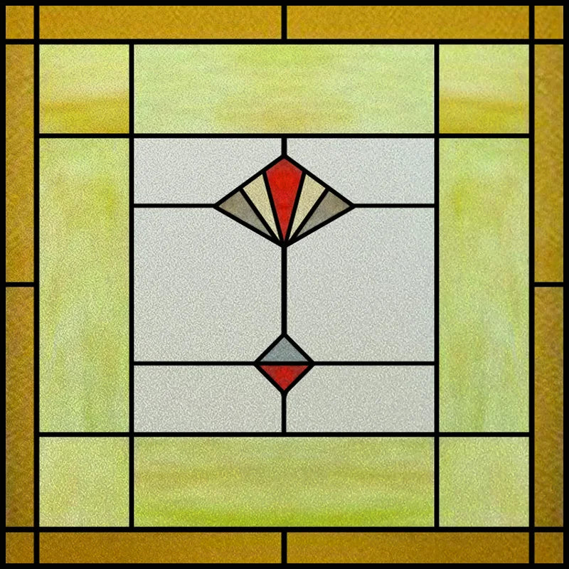 Custom Size Window Film, Stained Glass Sticker, Western Style, Privacy Frosted, Static Cling, Door, Office Home Decal