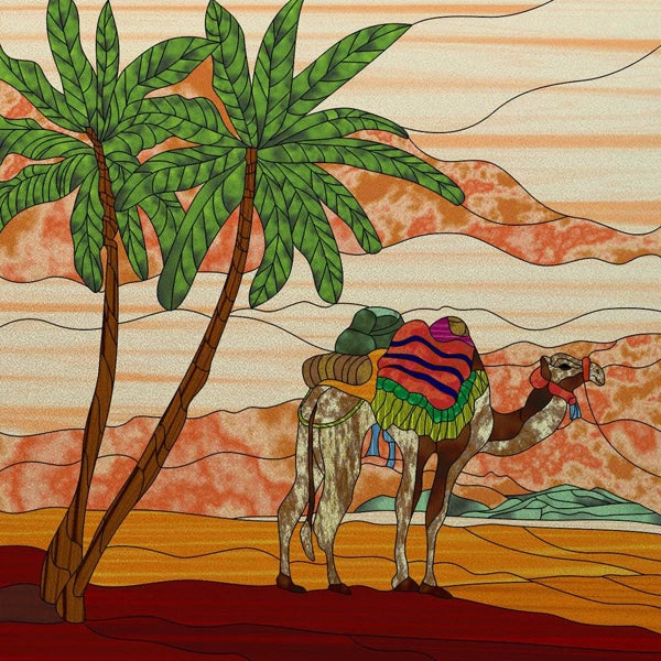 Custom Size Stained Glass Window Film Opaque Frosted Privacy Protection Removable Static Cling Home-Decor Animal Window Covering