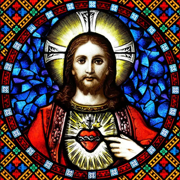 Custom Frosted Stained Glass Window Film, Static Cling ,Church Jesus Mary Angels Picture Stickers, Window Treatment, Home Decor