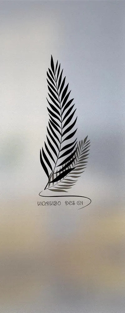 Custom Size Stained Glass Window Film,Frosted Privacy, Static Cling, Door Sticker,Kitchen and Bathroom, Tree Home Decor