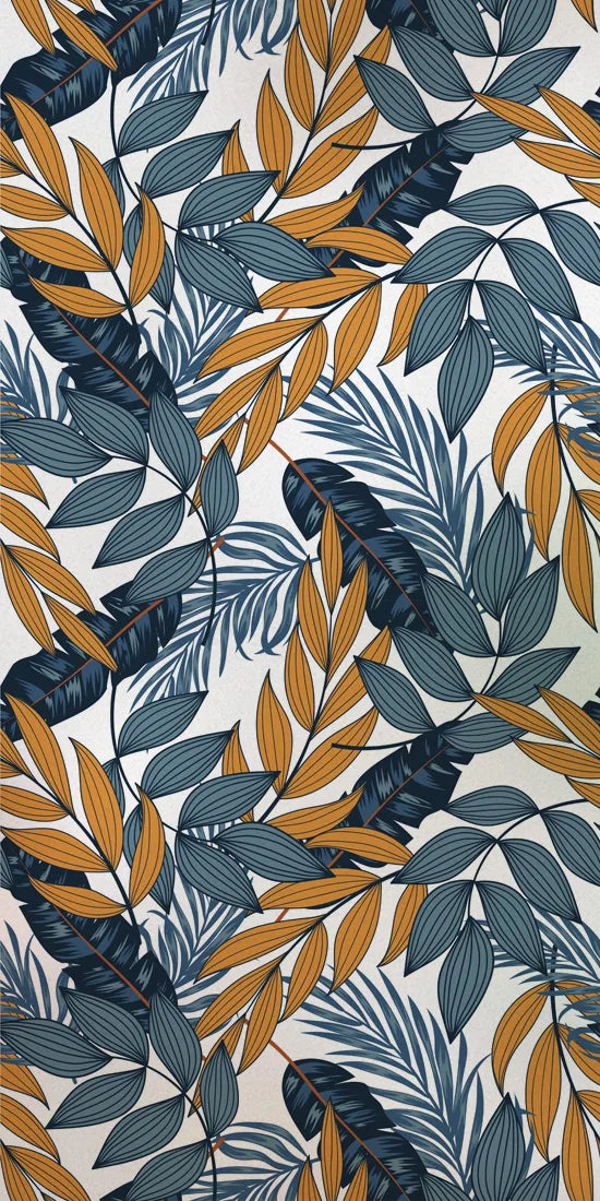 Stained Glass Film, Opaque Sticker,Frosted Static Cing ,Tropical Leaves, Seamless Pattern,Home Decor, Privacy, Custom Size