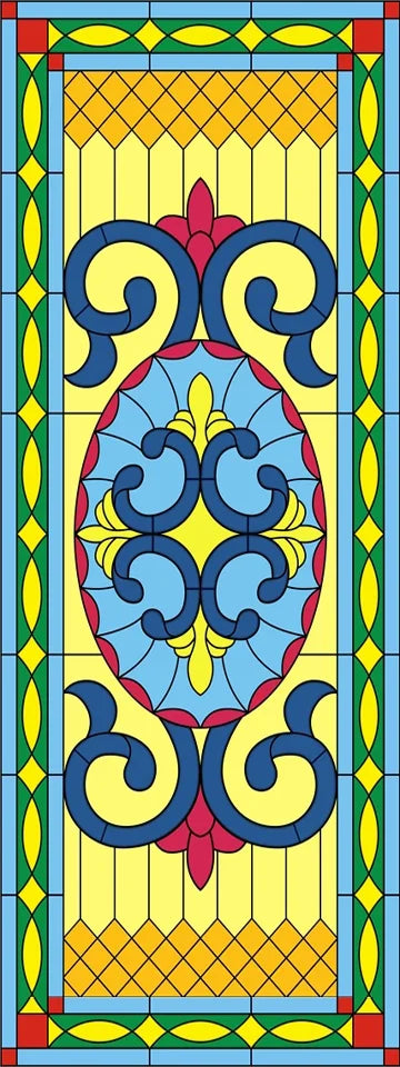 Custom Stained Glass Window Films,Frosted sticker,Privacy Static Cling Church Style For Bathroom Sliding door Home Office