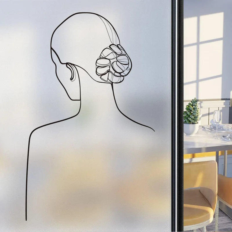 Custom Size Window Glass Films Window Film Static Cling Art Pictures Beauty Women Nude Girl Shower Nordic Obscure Stickers