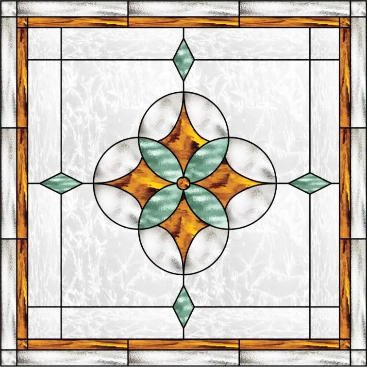 Custom size 3D Matte Window Film Stained Glass Decorative Uv Window Sticker Privacy Frosted Static Cling Window Decal for Glass