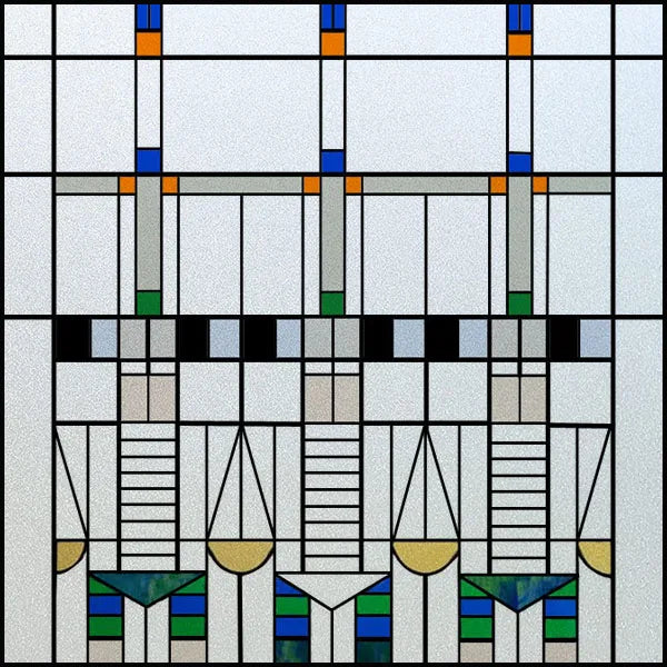 Stained Glass Window Film Frosted Glass Sticker,Custom made to fit any Window Size or Shape, ,Church Static Cling,Home Decor