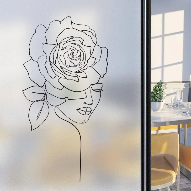 Custom Size Window Glass Films Window Film Static Cling Art Pictures Beauty Women Nude Girl Shower Nordic Obscure Stickers