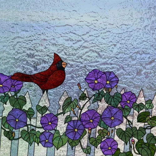 Custom Size 3D Matte Window Film, Stained Glass Decor, Window Sticker, Privacy Frosted Static Cling,Hom Decal, Animal Cat, Bird