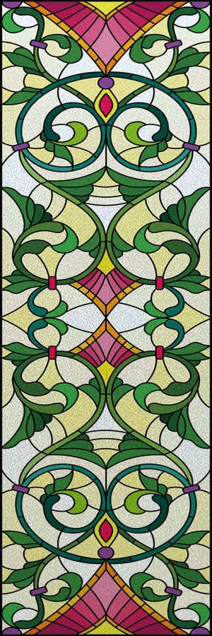 Frosted Stained Glass Window Film, Customized  Static Cling,,Privacy, European Style ,For Office, Bathroom Home Decor