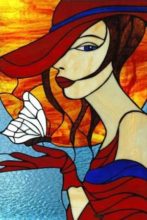 Custom Size Glass Window Film Static Cling Frosted Stained Glass Films For Wardrobe Bathroom Kitchen Door Sticker Castle Woman