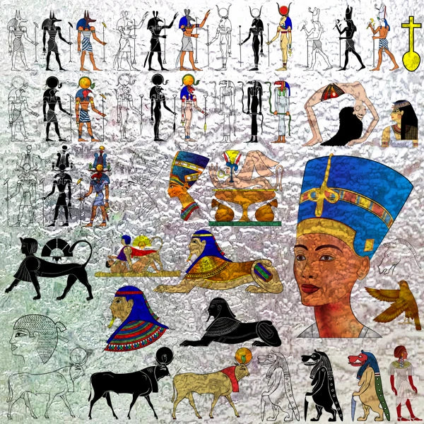 Stained Glass Wndow Film Frosted Glass Sticker Forest Custom Size Egyptian themed for Window Home Decor