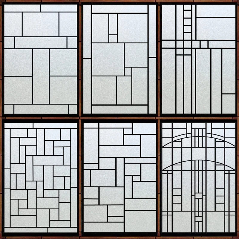 Window Film Frosted Stained Glass Films,Static Cling Privacy Films Door Sticker Kitchen Office Home Decor Customized
