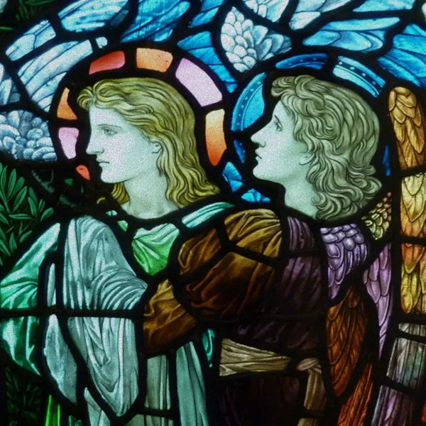 Stained Glass Window Film, Custom Size, Static Cling,Women Jesus Christ Angels Virgin Mary Picture ,Home Decor, Window Treatment