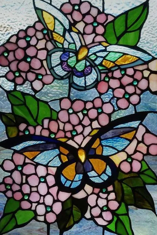 Stained Glass Film Window Sticker Static Cling  Remove Flower Rose Home Decoration for Windows,Custom designs welcom